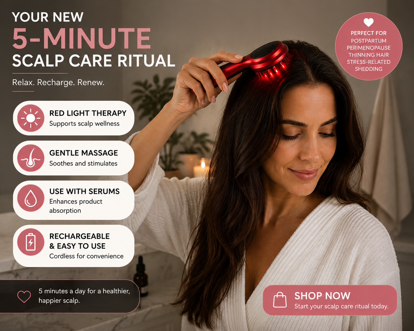 ScalpBoost Electric Scalp Massager Comb