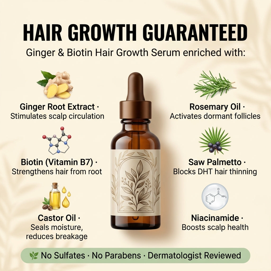 Ginger & Biotin Hair Growth Serum Spray