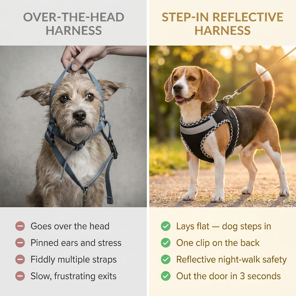 Step-In Reflective Dog Harness — No-Struggle Clip & Go Design (XS–L)