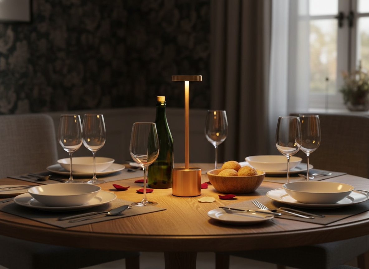 Cordless Table Lamp — Modern Rechargeable Dimmable Lamp for Dining, Bar & Bedside