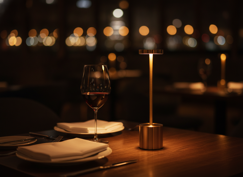 Cordless Table Lamp — Modern Rechargeable Dimmable Lamp for Dining, Bar & Bedside