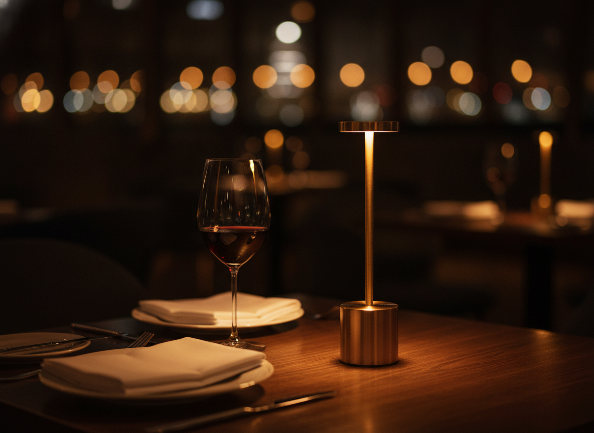 Cordless Table Lamp — Modern Rechargeable Dimmable Lamp for Dining, Bar & Bedside