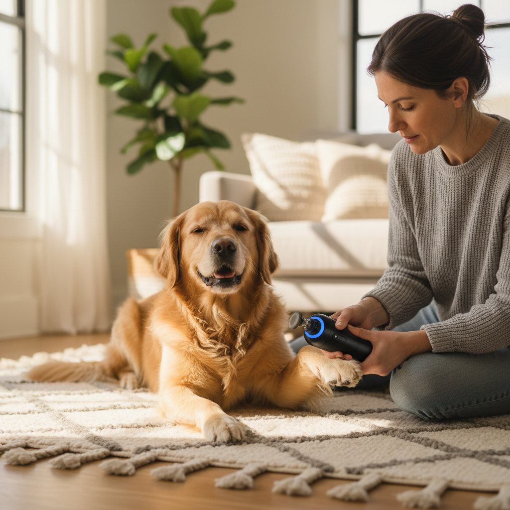 Dog Nail Grinder — Quiet Cordless Pet Nail Trimmer with LED Light